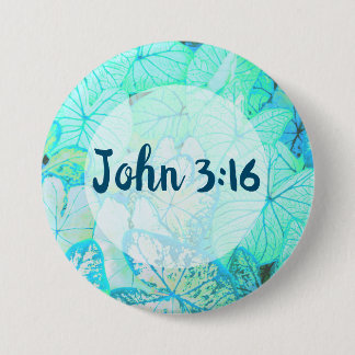 Badge Rond 7,6 Cm Jean 3:16 Bouton de la plume de la Bible