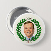 Badge Rond 7,6 Cm Jeb Bush 2016 pour le président (Devant & derrière)