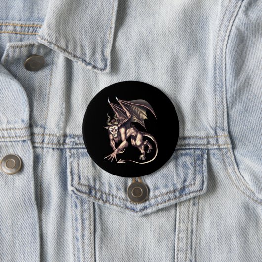 Badge Rond 7,6 Cm Jersey Devil Cryptid Creator (En situation)