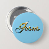 Badge Rond 7,6 Cm Jésus (Devant & derrière)