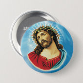 Badge Rond 7,6 Cm Jésus (Devant & derrière)