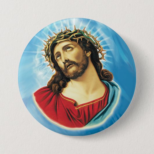 Badge Rond 7,6 Cm Jésus (Devant)