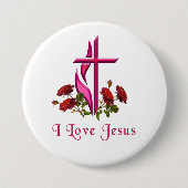 Badge Rond 7,6 Cm Jésus (Devant)
