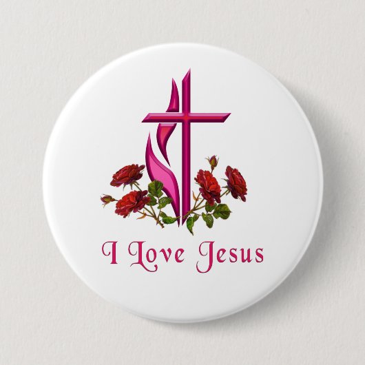 Badge Rond 7,6 Cm Jésus (Devant)