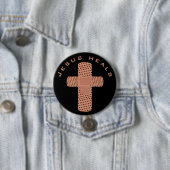 Badge Rond 7,6 Cm Jésus guérit (En situation)