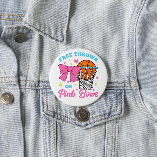 Badge Rond 7,6 Cm Jets libres ou lignes roses rondes (En situation)