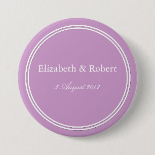 Badge Rond 7,6 Cm Jeu de décoration Mariage violet Chalky Pastel