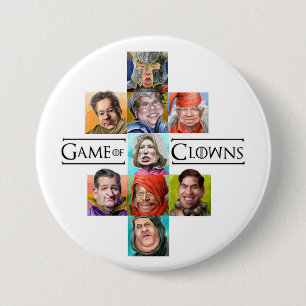 Badge Rond 7,6 Cm Jeu des clowns