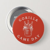 Badge Rond 7,6 Cm Jeu Gorilla Jour Bucket (Devant & derrière)