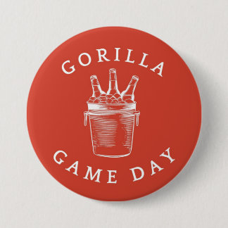 Badge Rond 7,6 Cm Jeu Gorilla Jour Bucket