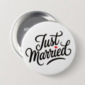 Badge Rond 7,6 Cm Jeune Mariée (Devant & derrière)