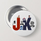 Badge Rond 7,6 Cm JFK 100 ans (Devant & derrière)