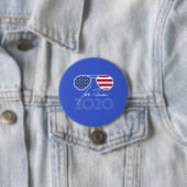 Badge Rond 7,6 Cm Joe Biden Aviators 2020 (En situation)