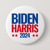 Badge Rond 7,6 Cm joe biden kamala harris bouton de réélection 2024 (Devant)