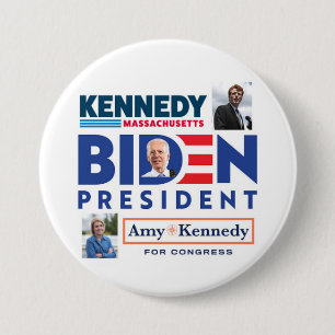 Badge Rond 7,6 Cm Joe Biden pour le président Coattails