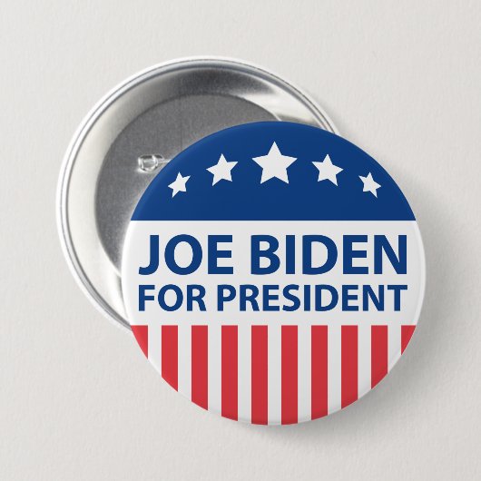 Badge Rond 7,6 Cm Joe Biden, Président (Devant & derrière)