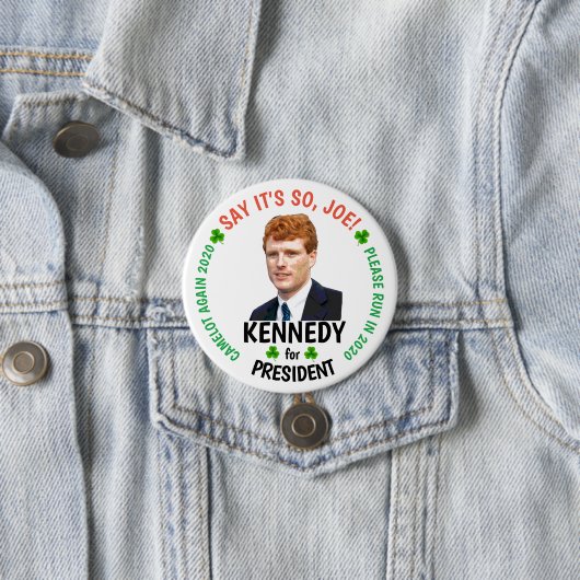 Badge Rond 7,6 Cm Joe Kennedy : Camelot 2020 (En situation)