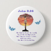 Badge Rond 7,6 Cm John 3:166 (Devant)