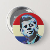 Badge Rond 7,6 Cm John F. Kennedy (Devant & derrière)