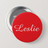 Badge Rond 7,6 Cm Joli & Beau : Rouge (Devant & derrière)