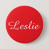 Badge Rond 7,6 Cm Joli & Beau : Rouge (Devant)