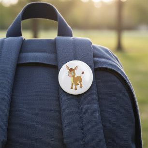 Badge Rond 7,6 Cm Joli jeune âne avec grands yeux bleus