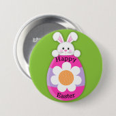 Badge Rond 7,6 Cm Joli lapin de Pâques (Devant & derrière)