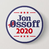 Badge Rond 7,6 Cm Jon Ossoff 2020 (Devant)