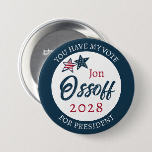 Badge Rond 7,6 Cm Jon Ossoff président 2028