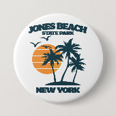 Badge Rond 7,6 Cm Jones Beach Long Island New York (Devant)