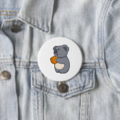 Badge Rond 7,6 Cm Joueur de basket-ball de Koala (En situation)