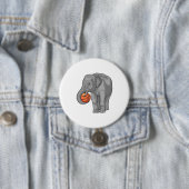 Badge Rond 7,6 Cm Joueur de basket-ball éléphant (En situation)