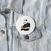 Badge Rond 7,6 Cm Joueur de basket-ball Panda (En situation)