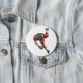 Badge Rond 7,6 Cm Joueur de football américain dynamique tactile