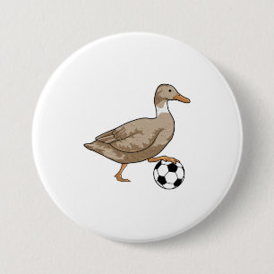 Badge Rond 7,6 Cm Joueur de football canard