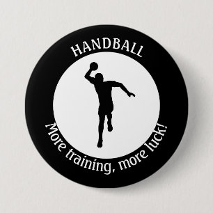 BADGE ROND 7,6 CM JOUEUR DE HANDBALL
