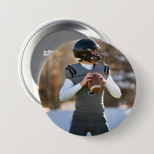 Badge Rond 7,6 Cm Joueur de photo personnalisé Sport personnalisé Jo