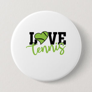 Badge Rond 7,6 Cm Joueur de tennis Love Tennis