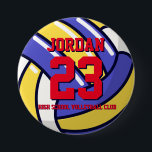 Badge Rond 7,6 Cm Joueur de volley-ball Numéro École Sports Équipe P<br><div class="desc">Une épingle parfaite pour les fans sportifs,  athlètes,  joueurs,  entraîneur ou capitaine de l'équipe de baseball. Vous pouvez customiser le libellé pour s'adapter à n'importe quel événement avec ce thème sportif,  que ce soit l'anniversaire,  la célébration du championnat ou la fête gagnante.</div>