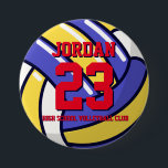 Badge Rond 7,6 Cm Joueur de volley-ball Numéro École Sports Équipe P<br><div class="desc">Une épingle parfaite pour les fans sportifs,  athlètes,  joueurs,  entraîneur ou capitaine de l'équipe de baseball. Vous pouvez customiser le libellé pour s'adapter à n'importe quel événement avec ce thème sportif,  que ce soit l'anniversaire,  la célébration du championnat ou la fête gagnante.</div>