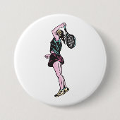 Badge Rond 7,6 Cm Joueuse de tennis (Devant)
