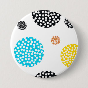 Badge Rond 7,6 Cm Joueuse, tendance, cool, amusante, cercles pointil