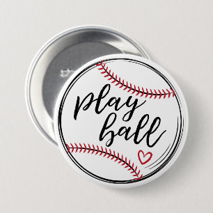 Badge Rond 7,6 Cm Jouez au Baseball Doodle Baseball Graphique, Graph