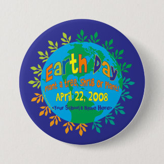 Badge Rond 7,6 Cm Jour de la terre "plante de ~ de BOUTON un arbre…