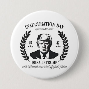 Badge Rond 7,6 Cm Jour de l'investiture de Trump 2025 Fier Maga