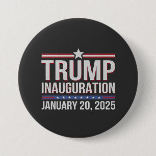 Badge Rond 7,6 Cm Jour de l'investiture de Trump Janvier 2025 Présid