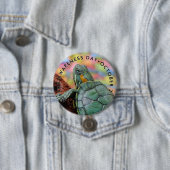 Badge Rond 7,6 Cm Jour de sensibilisation aux reptiles, coulisse à o (En situation)