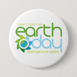 Badge Rond 7,6 Cm Jour des terres 2021 - Restaurer notre Terre