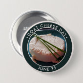 Badge Rond 7,6 Cm Jour du fromage de chèvre (Devant & derrière)