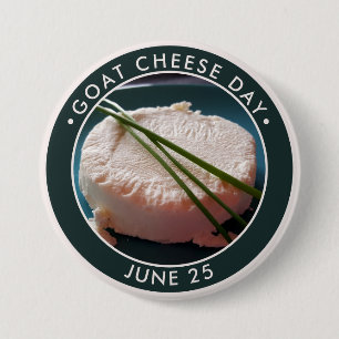 Badge Rond 7,6 Cm Jour du fromage de chèvre